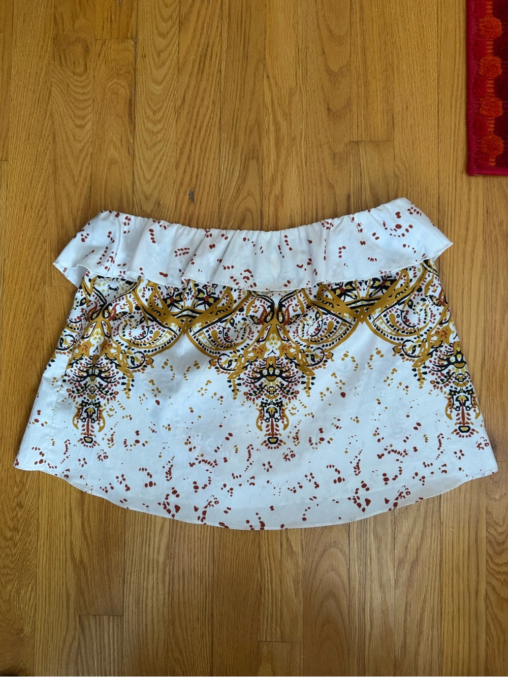 Free People White Printed Tube Top